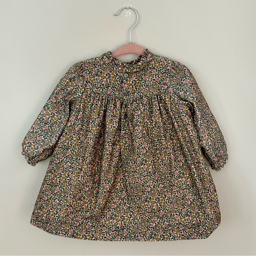 Bonpoint Floral Long Sleeve Dress Made in Madagascar Size 4A